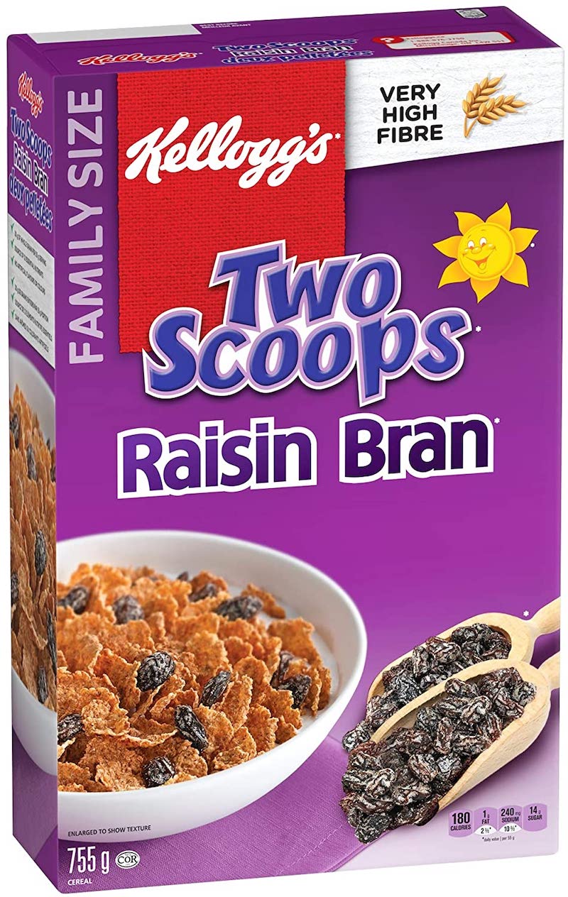 Kellogg's Two Scoops Raisin Bran Cereal