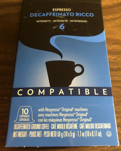Lavazza Decaffeinato Ricco Nespresso Espresso Coffee Capsules