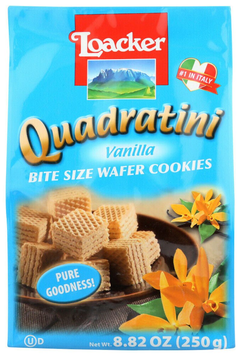 Loacker Quadratini Vanilla Bite Size Wafer Cookies