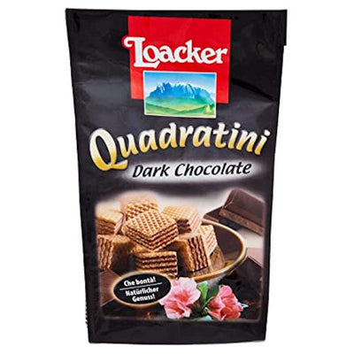 loacker quadratini dark chocolate wafer cubes