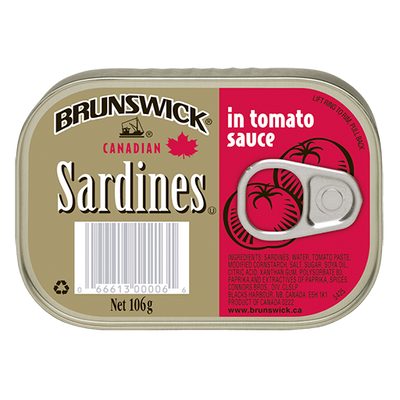 Brunswick Canadian Style Sardines in Tomato Sauce