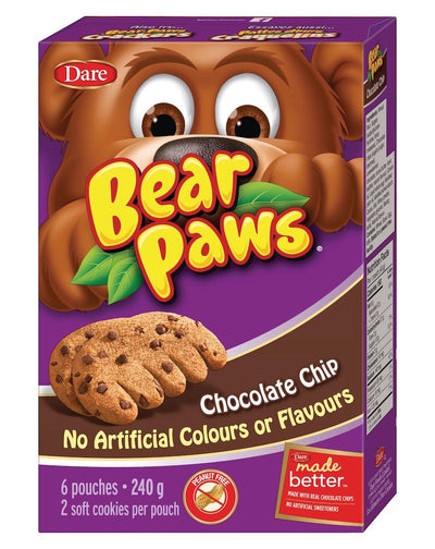 Bear Paws Chocolate Chip Cookies