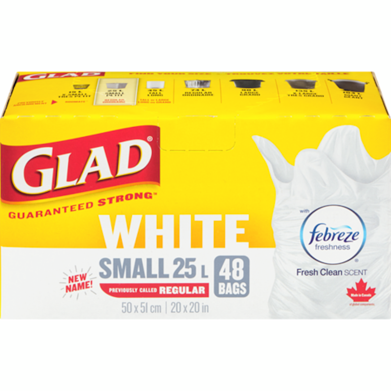 Glad® Kitchen Garbage Bags, Small 25L