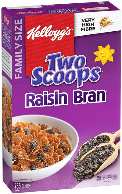 Kellogg's Two Scoops Raisin Bran Cereal
