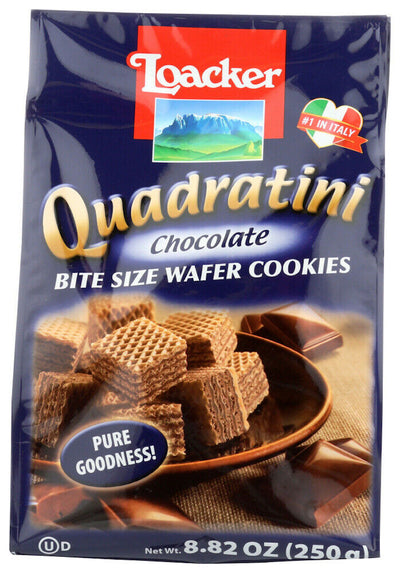 QUADRATINI BITE SIZE CHOCOLATE WAFER COOKIES