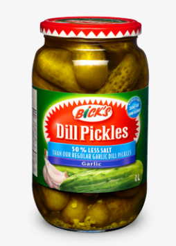Bick's ® Dill Garlic Pickles with 50% Less Salt
