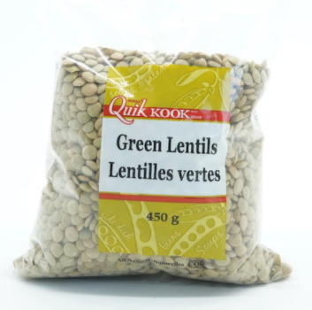 Quik Kook Green Lentils 450g