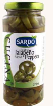 Sardo Sliced Japapenos 375ml