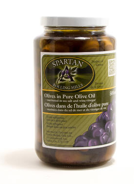 Spartan Rolling Hills Olives in Pure Olive Oil 500ml
