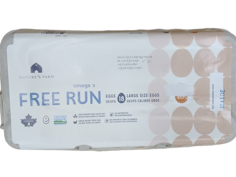 Omega 3 free run large eggs