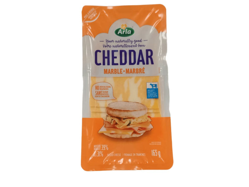 Cheddar marble sliced cheese